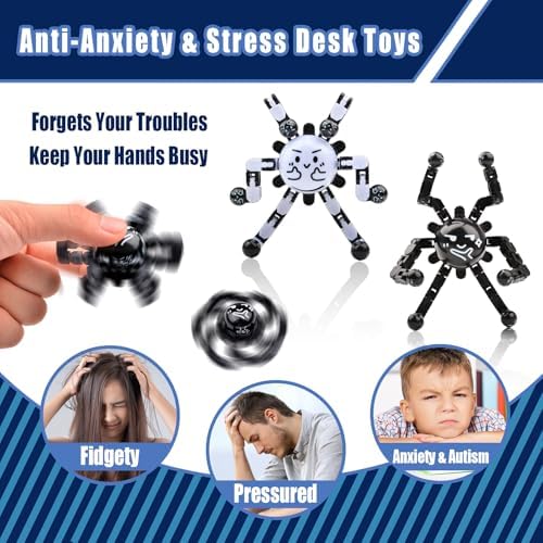 Transformable Fidget Spinners for Adults and Kids