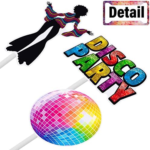 36pcs Disco Party Cupcake Toppers 70s 80s Decorations