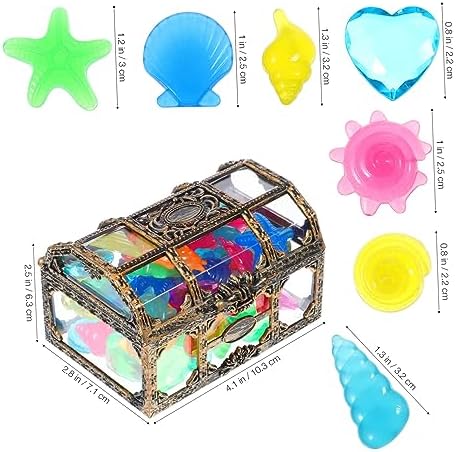 VANZACK Pirate Treasure Chest Glowing Stones Pool Toy Favors