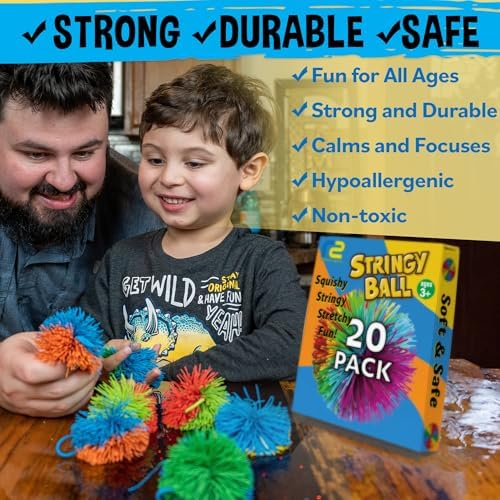 Refresh Sports Stringy Balls Fidget Toys 20 Pack