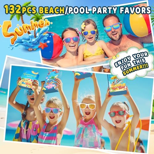 Pool Party Favors for Kids 132PCS Summer Beach Toys