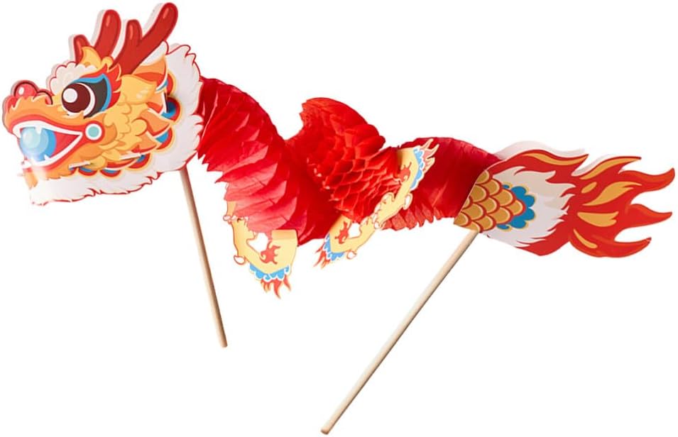 Vaguelly 1Set Paper Dragon Craft Kit for Kids