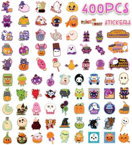 Halloween Stickers for Kids - 400PCS 40 Sheets Party Decorations