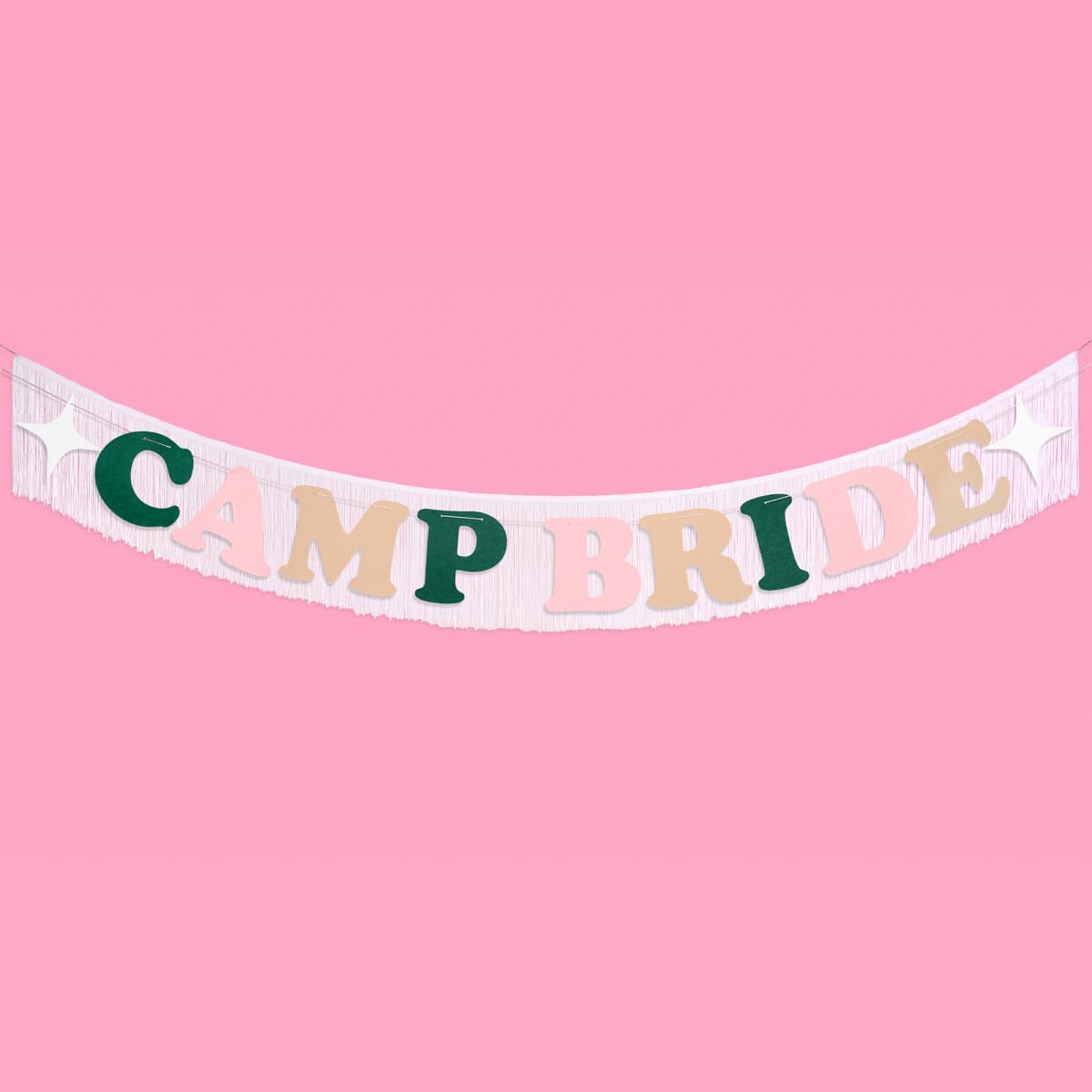 Xo Fetti Camp Bride Fringe Banner - 5 Ft