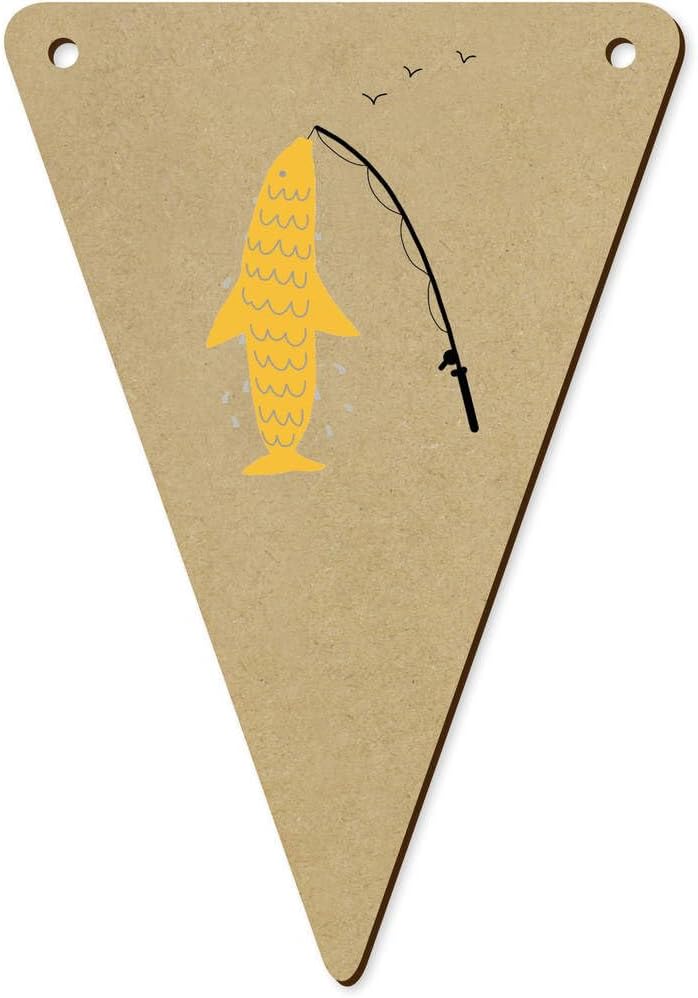 5 x 140mm The Biggest Catch Wooden Bunting Flags