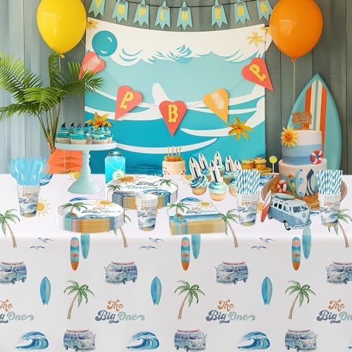 Surf First Birthday Party Tablecloth Set 3 Pack