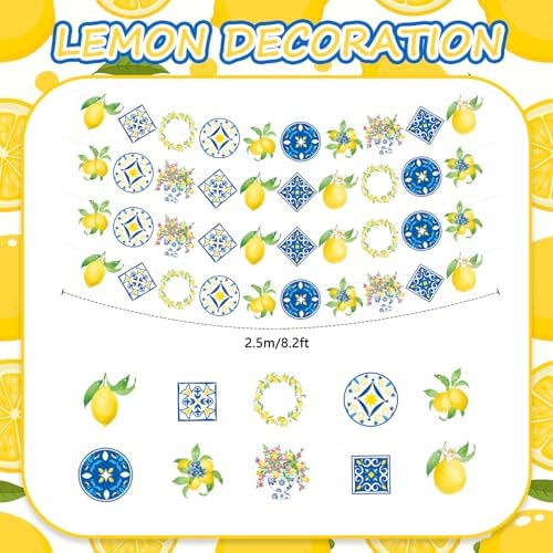 Capri Lemon Theme Party Decorations 4 Pack