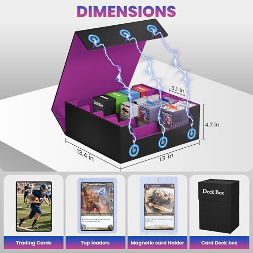 3500 Trading Card Storage Box with 4 Rows and 36 Dividers
