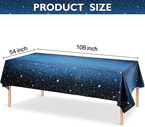 Tatuo Space Tablecloth Starry Night Decor 54x108 Inch 2Pcs