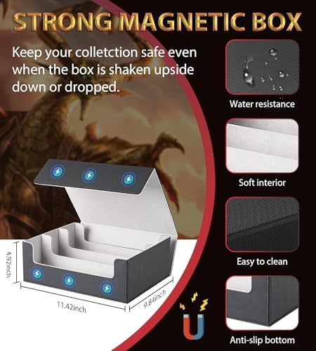 NEWLOOP Trading Card Storage Box with 12 Dividers