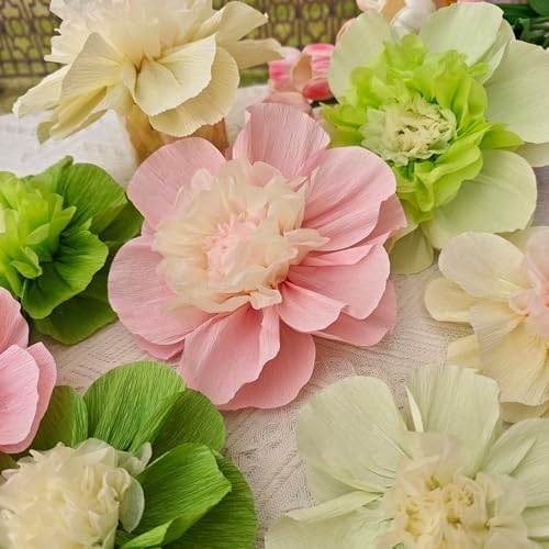 Mybbshower Crepe Paper Flowers for Decor
