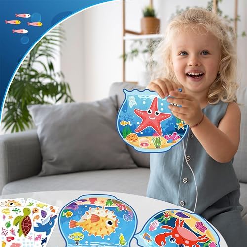 80UncleKimby 32pcs Ocean Animal Craft Sticker Kit