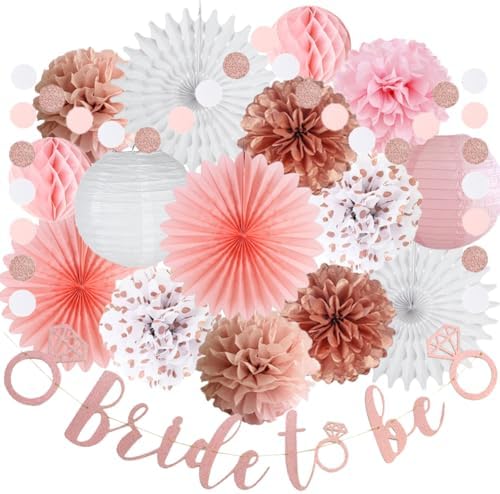 Light Pink Rose Gold Bridal Shower Decor Kit