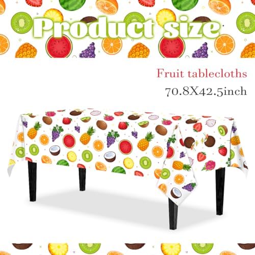 3Pcs Fruit Tablecloths Summer Party Decorations