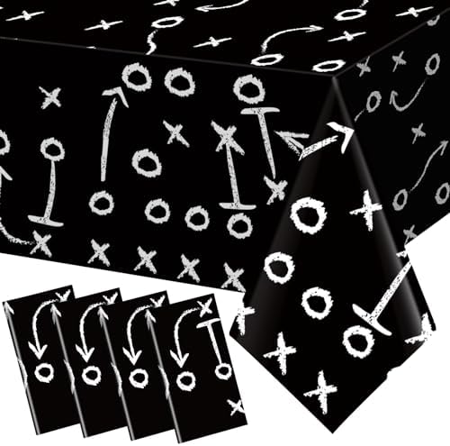 4 Pack Football Tablecloths for Parties