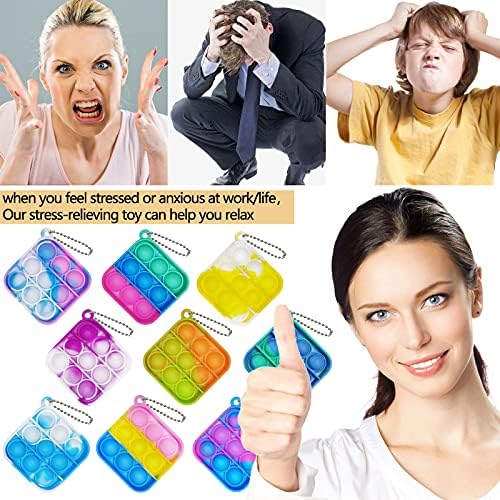 120 Pcs Mini Pop Bubble Fidget Toys Set