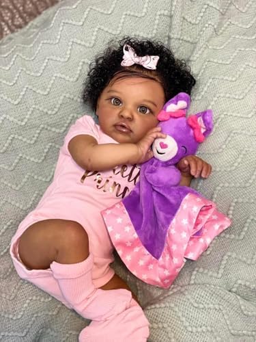 Black Reborn Toddler Girl Doll 20 Inches Realistic