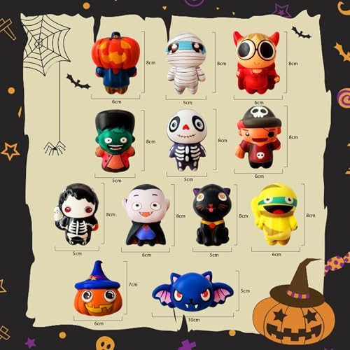 12 Pack Halloween Squishies Toys for Stress Relief