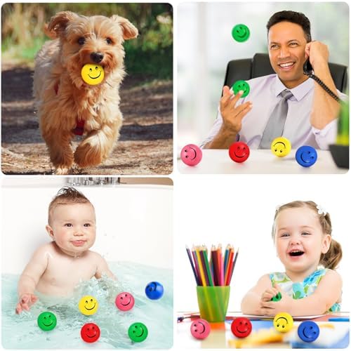 Zhanmai 100 Piece Smile Face Stress Balls for Kids Adults