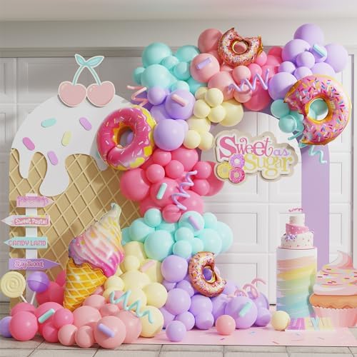 Pastel Donut Balloon Arch Garland Kit