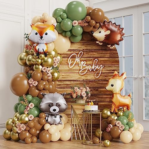 Woodland Animals Balloon Garland Kit 130pcs