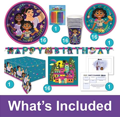 Encanto Themed Birthday Party Supplies for 16 Kids