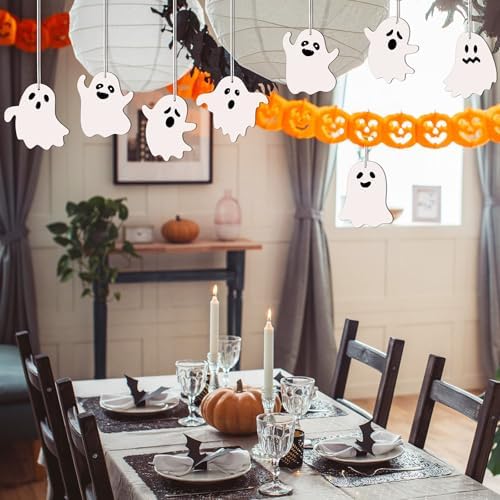 Motipuns 60 Pcs Halloween Ghost Scratch Card Craft Kit