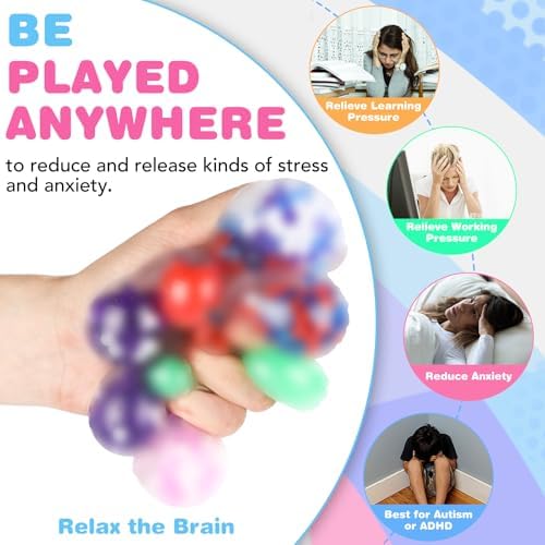54 Pack Stress Balls Squishy Fidget for Adults