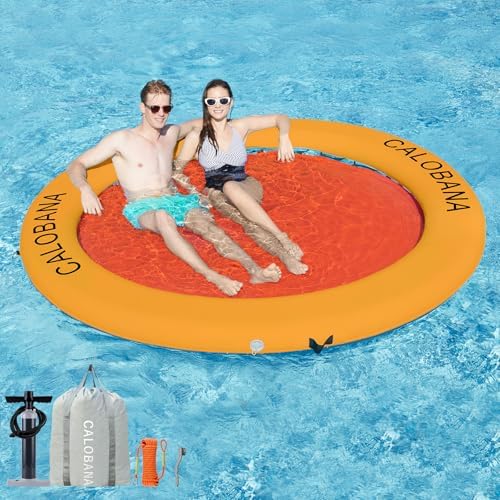 CALOBANA Inflatable Water Hammock Platform for Pool Lake Beach Party