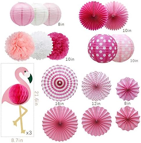 Tropical Flamingo Party Honeycomb Decoration Kit