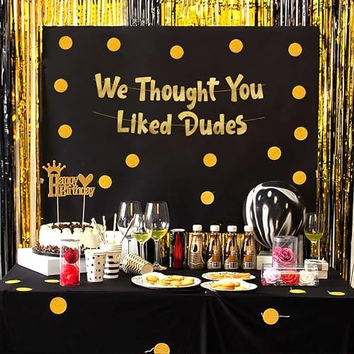 Funny Bachelor Party Gold Glitter Banner