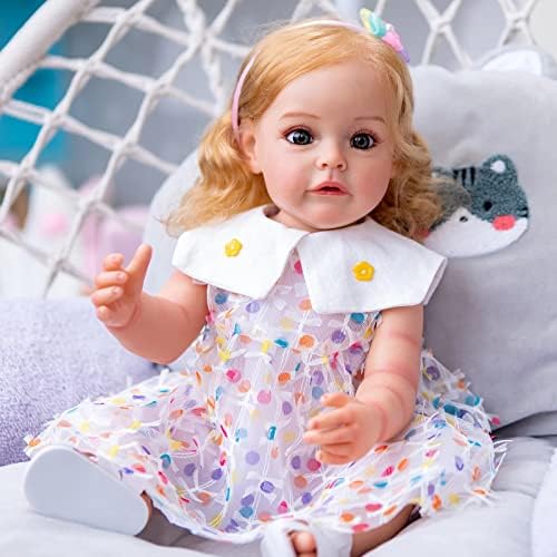 Toddler Reborn Baby Girl Doll 22 Inch Realistic Soft Silicone