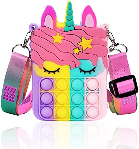 Civan Unicorn Pop It Fidget Toy Bag for Girls