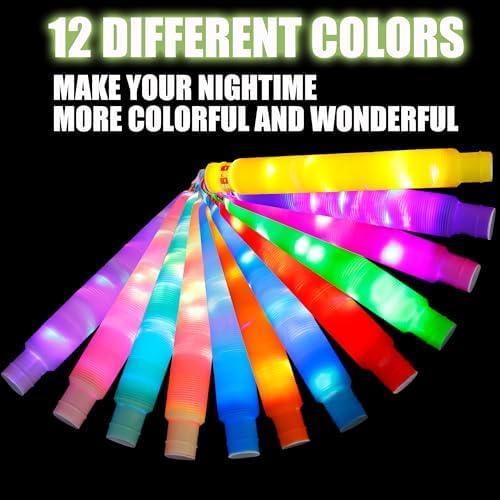 UrChoice Glow Sticks Party Favors 15 PCS LED Pop Tubes