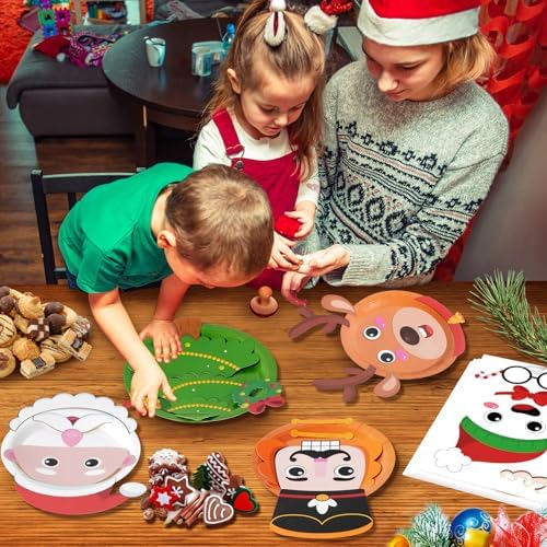 24 Pack Christmas Art Craft Kit for Kids Ages 4-8