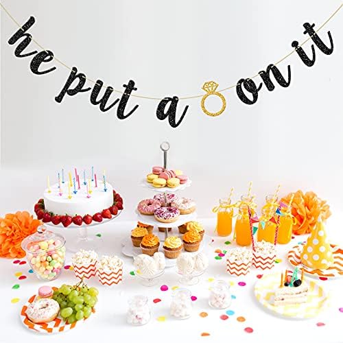 He Put A Ring On It Banner Engagement Party Decor