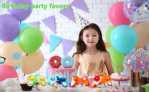 24 Pack Mini Pop Fidget Keychain Game Controllers