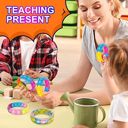 Genuvi Pop Bracelets Fidget Toys 24 Pack Bulk