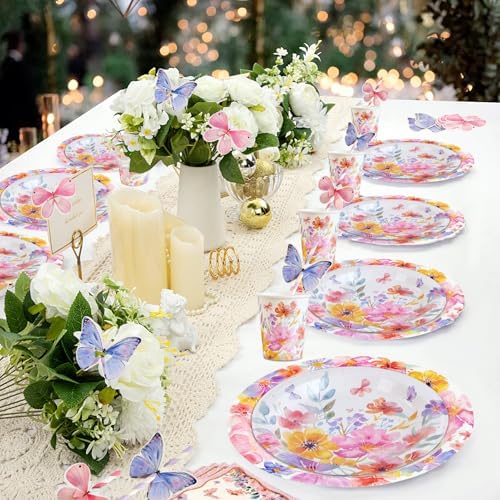 PAPER JAZZ 80pcs Wildflower Party Decorations