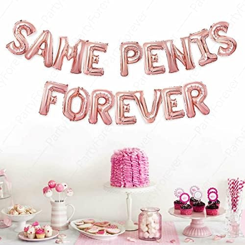 PartyForever Bachelorette Balloons Rose Gold 16 Letters Set