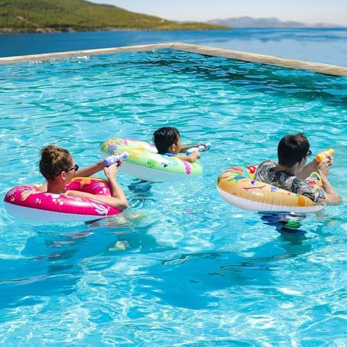Pool Party Set with 3 Swim Rings Water Guns and Beach Ball