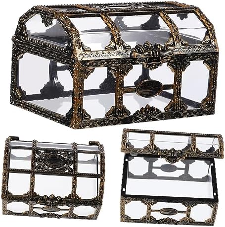 VANZACK Pirate Treasure Chest Glowing Stones Pool Toy Favors