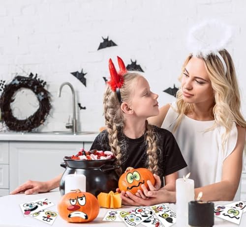 36 Pack Halloween Pumpkin Stickers for Kids and Toddlers