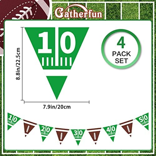 Football Decorations Bunting Triangle Flags Banner for Birthday Party