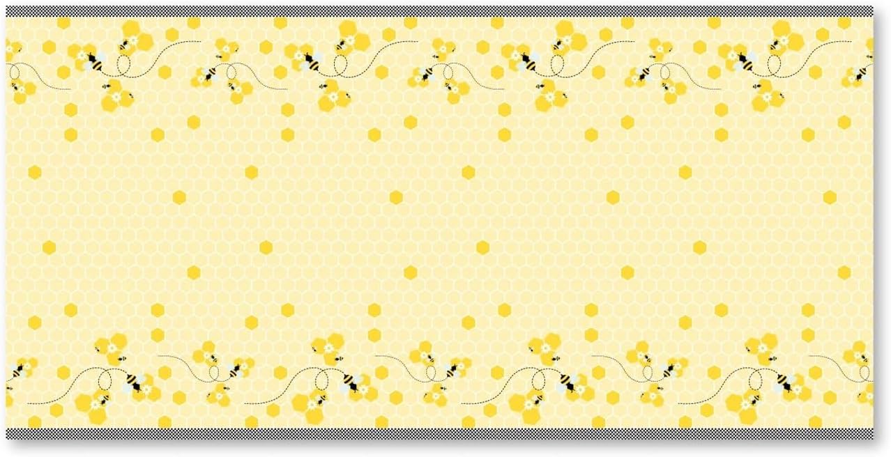 3 Pack Bee Tablecloth for Kids Birthday Party Decor