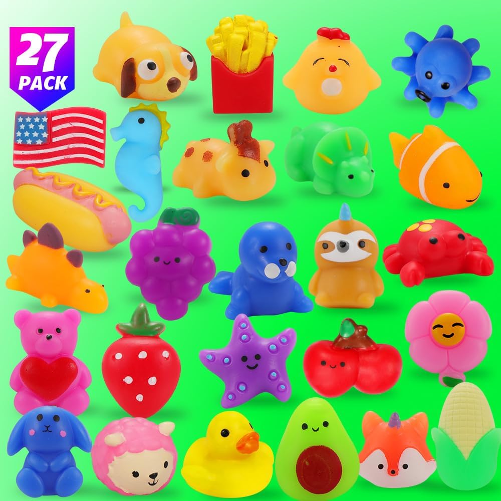 27 Pack Squishy Toys for Kids 8-12 Birthday Party Favors