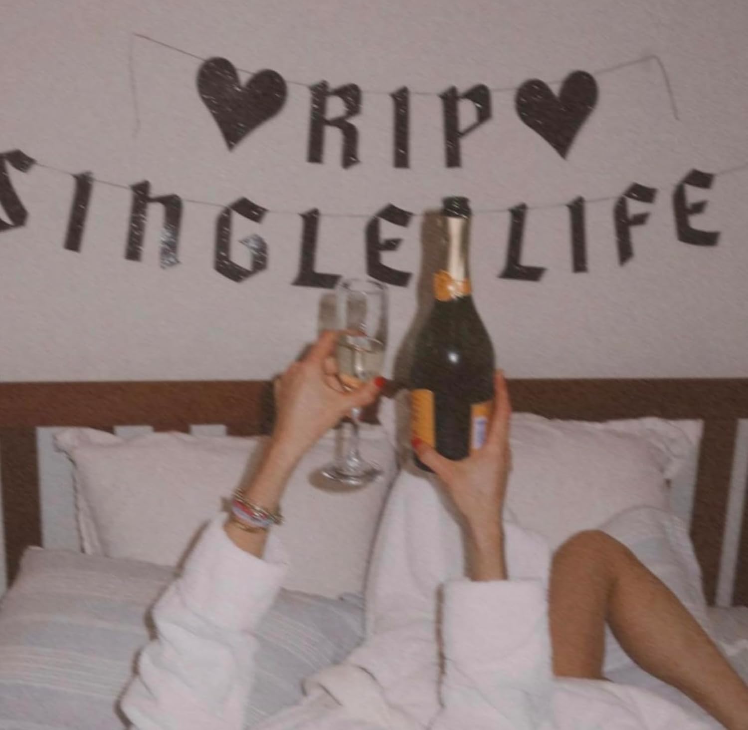 XO Fetti RIP Single Life Glitter Banner - 5 Ft Black