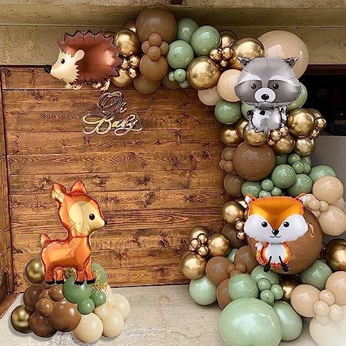 Woodland Animals Balloon Garland Kit 130pcs