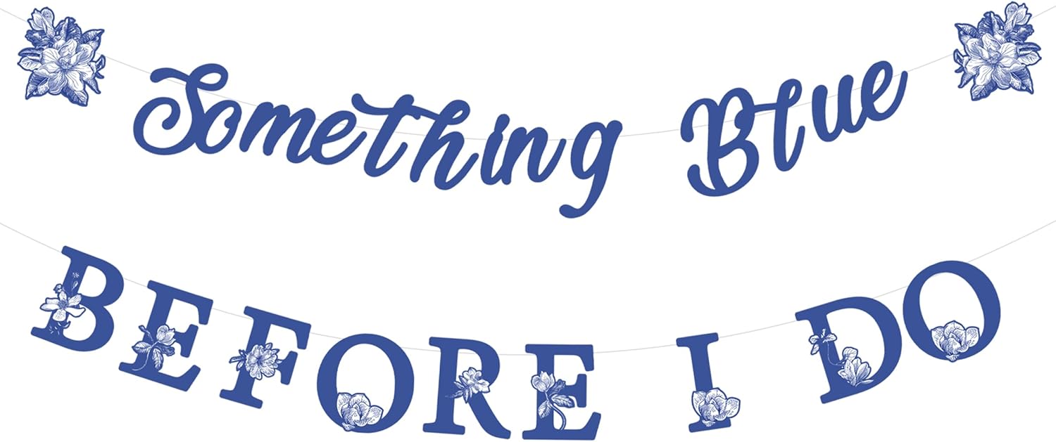Something Blue Before I Do Banner for Bridal Shower