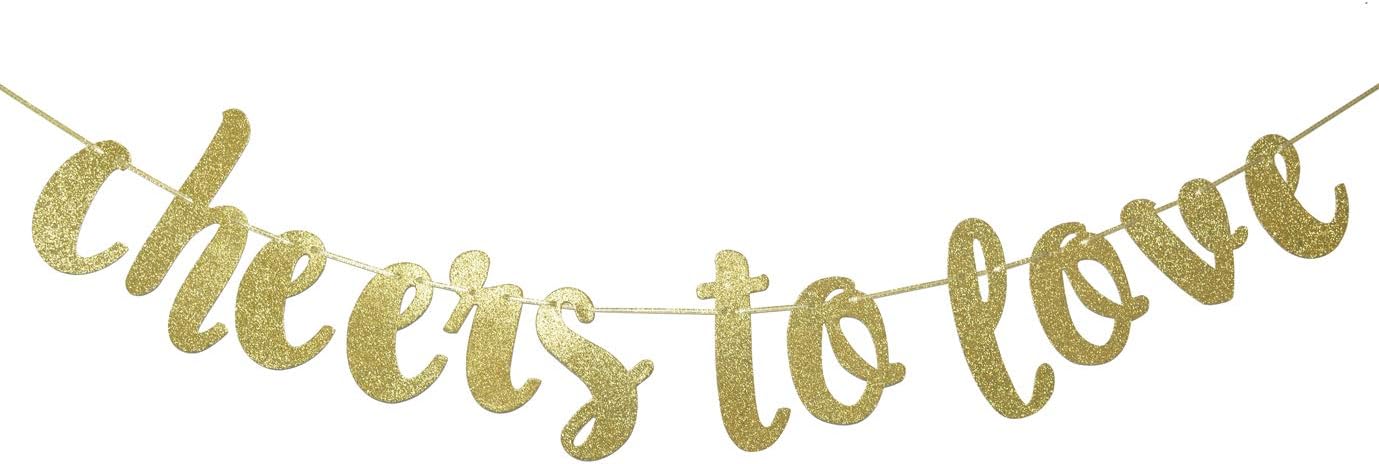 Gold Glitter Hanging Banner Wedding Decor